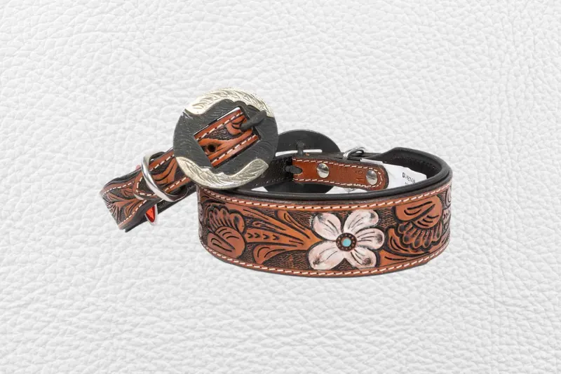 Pet leather collar 12