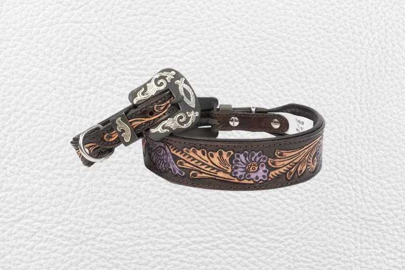 Pet leather collar 14